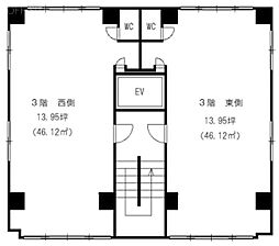 滝上ビル ワンルームの間取図画像