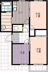 リエール関口 3DKの間取図画像