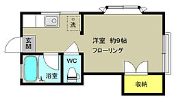 イーグルハイム 1Kの間取図画像