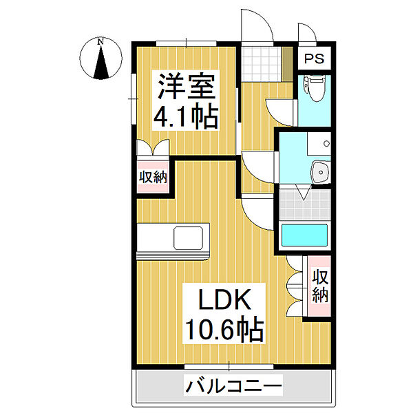 長野県小諸市大字滋野甲(賃貸アパート1LDK・2階・36.00㎡)の写真 その2