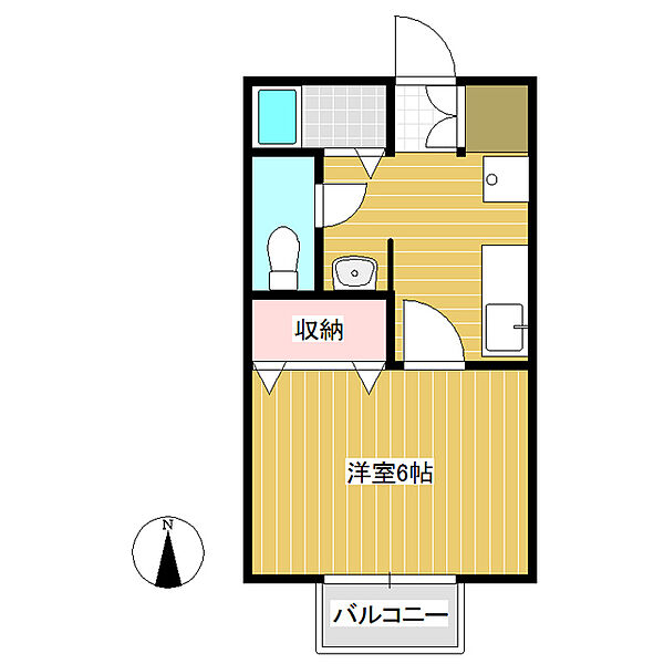 セジュール・セゾン ｜長野県佐久市猿久保(賃貸アパート1K・2階・23.00㎡)の写真 その2