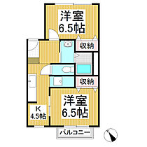 ビューハイツ御代田Ａ  ｜ 長野県北佐久郡御代田町大字御代田（賃貸マンション2K・1階・43.00㎡） その2