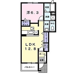 マンサーナ 1LDKの間取図画像