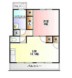 ANGELO三田 1LDKの間取図画像