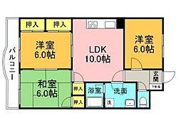 メゾン・リュ・ミエール 3LDKの間取図画像