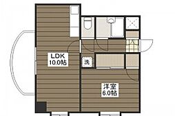 プーテゥジュール2番街 4階1LDKの間取り