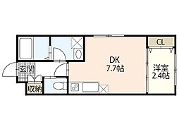 Ｔメゾン 3階1DKの間取り
