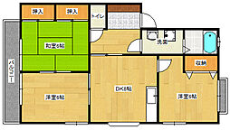セシリア松本　B棟 2階3DKの間取り
