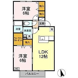 間取図画像 2LDK