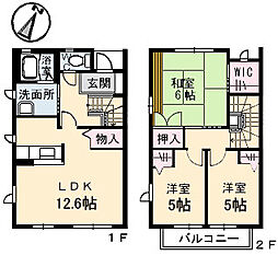 クレール　アヴェニール 1階3LDKの間取り