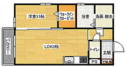 アークＴＯＭＩ　Ｃ 1階1LDKの間取り