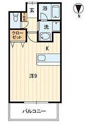 J・grace堺町 7階ワンルームの間取り