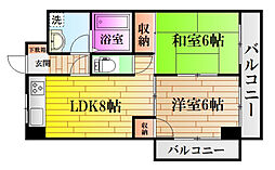 クリオール 5階2LDKの間取り