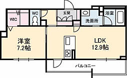 シャーメゾンシャイン 1LDKの間取図画像