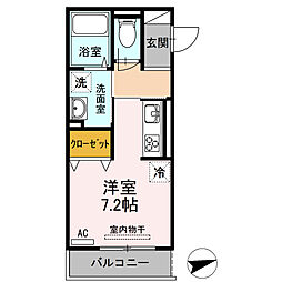 ドラークメゾン ワンルームの間取図画像