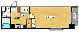 フォルム幟町 1Kの間取図画像
