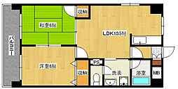 グラディール堺町 2LDKの間取図画像