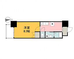 フレッド 1Kの間取図画像