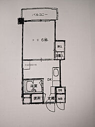 ハイムサンシルク 1DKの間取図画像