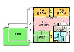 東雲本町パークマンション 3LDKの間取図画像