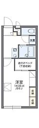 レオパレスアドミラル 1Kの間取図画像