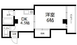 上原ビル 1Kの間取図画像