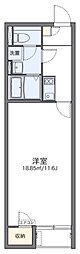 レオネクストアトム 1Kの間取図画像