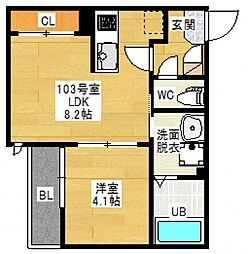 Grandtic光南 1LDKの間取図画像