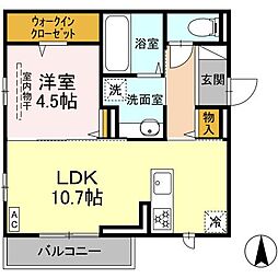 noria 1LDKの間取図画像