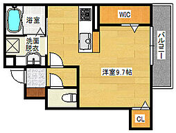サンシャインヒルズ相田2 ワンルームの間取図画像