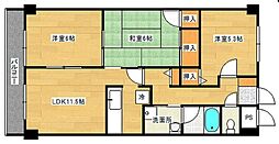 グランカーサ古江 3LDKの間取図画像