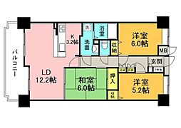 ヴェルパーク府中南 3LDKの間取図画像