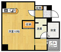 レガシィビル ワンルームの間取図画像