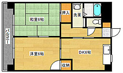 スタープラザ舟入 2DKの間取図画像