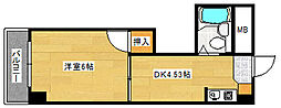 CK東雲ビル 1Kの間取図画像