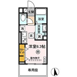 ルーチェ船越 ワンルームの間取図画像