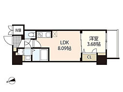 S-RESIDENCE観音公園aloria 1LDKの間取図画像