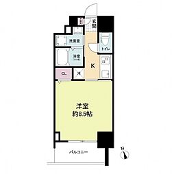 CASSIA河原町平和大通 1Kの間取図画像
