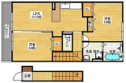 ルミナスコート 2LDKの間取図画像
