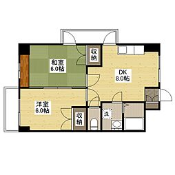 ダンデリオン4 2DKの間取図画像