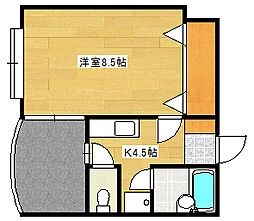 第5和秀ビル 1Kの間取図画像