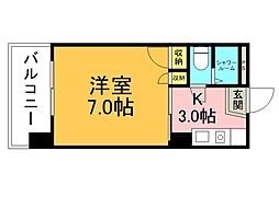 第3松岡ビル 1Kの間取図画像