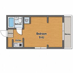 カーサ銀山 ワンルームの間取図画像