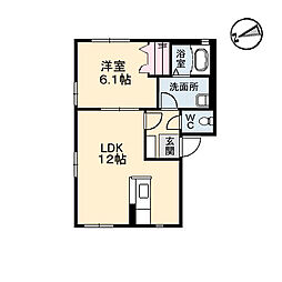 プランドールS&S 1LDKの間取図画像