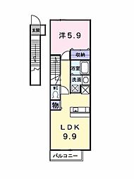 セトル梅林1 1LDKの間取図画像