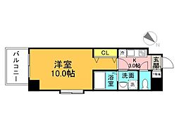 エイトバレー古市Annex 1Kの間取図画像