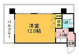 第2古田ビル 1Kの間取図画像