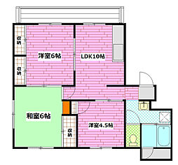多山ビル 3LDKの間取図画像