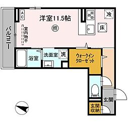 オリーブ東雲本町 ワンルームの間取図画像