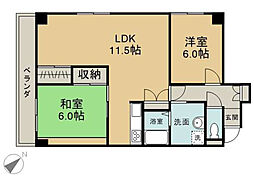 コーワ・レジデンス 2LDKの間取図画像